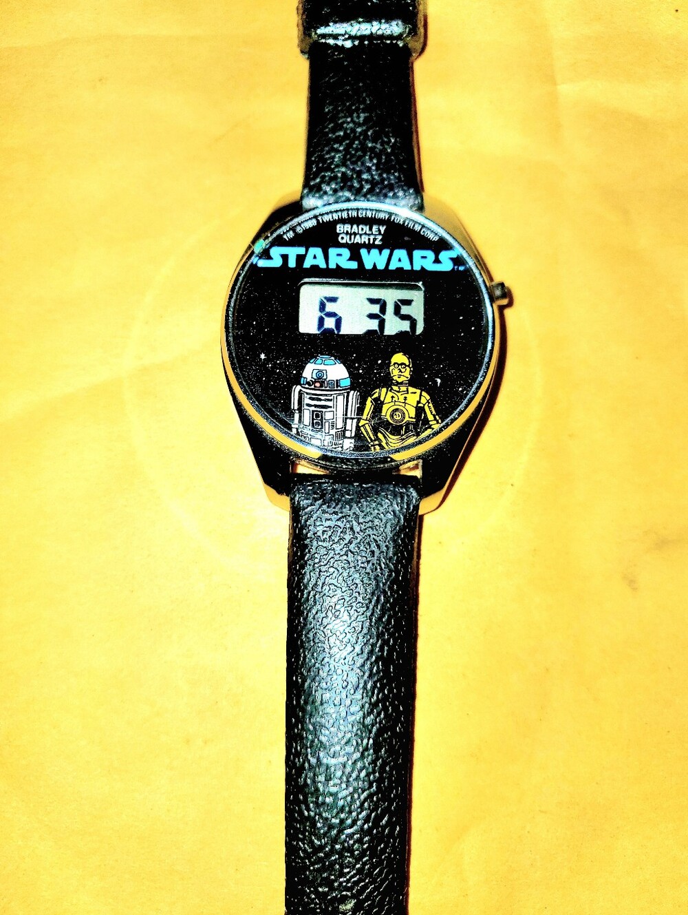 Vintage 1980 Star Wars Bradley Quartz Digital LCD Watch R2-D2 C-3PO Works Great!